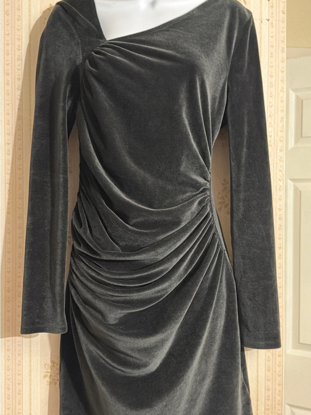 Witchy Goth Abercrombie Velvet Mini Dress Charcoal Whimsigot Witchy